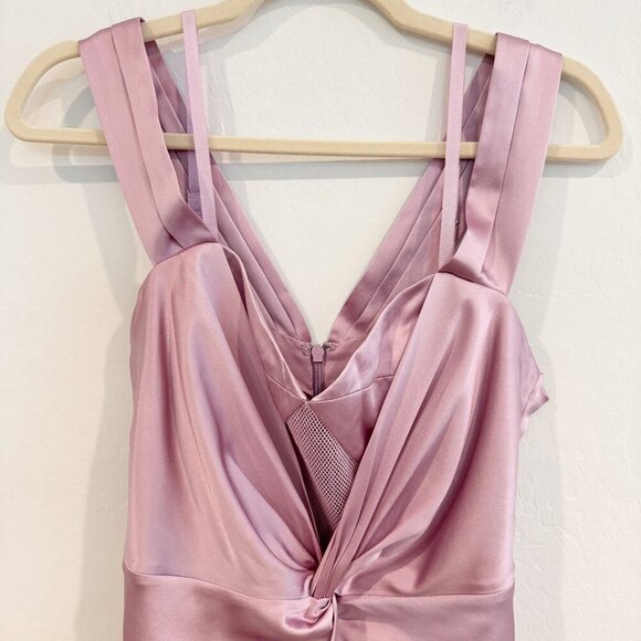 Flour Du Mal Silk Satin Mesh Twist Mini Dress Party Cocktail Luxury Wedding 2 - Picture 4 of 13